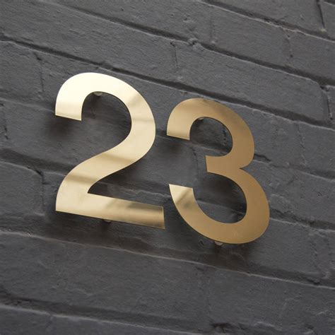 [Number BR2270] Brass Modern House Number